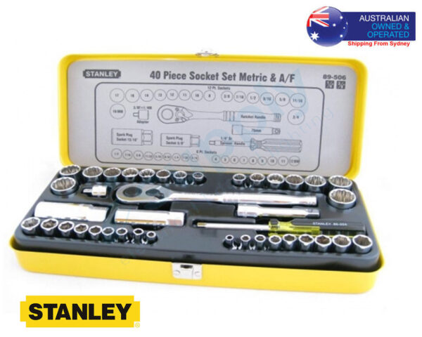 Stanley 40 Piece AF & Metric Socket Set 89-506